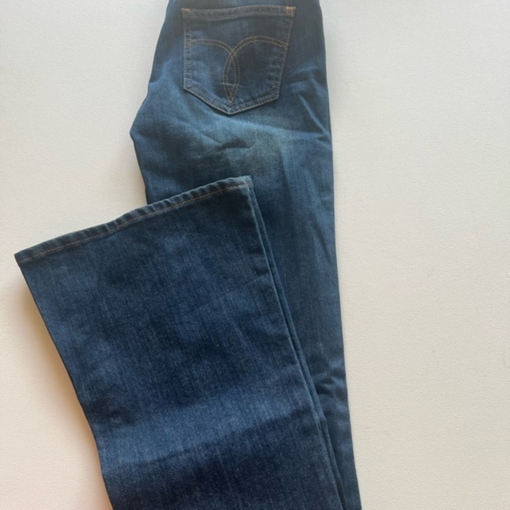 Fiorucci Jeans Womens Size 26/40 Edie 70's Flare Black High Rise Denim Pants!!